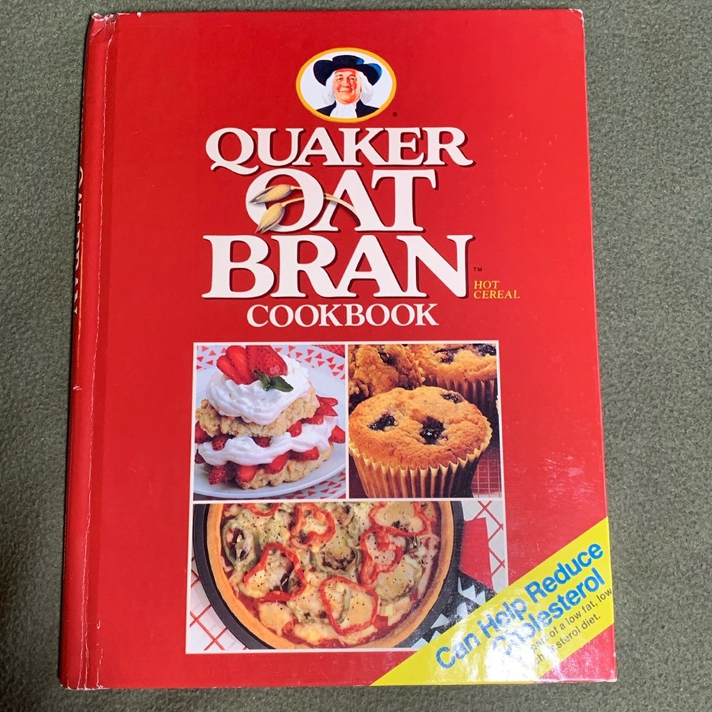 Quaker Oat Bran Cookbook. Spiral bound. Approximately 8 1/2” x 11”